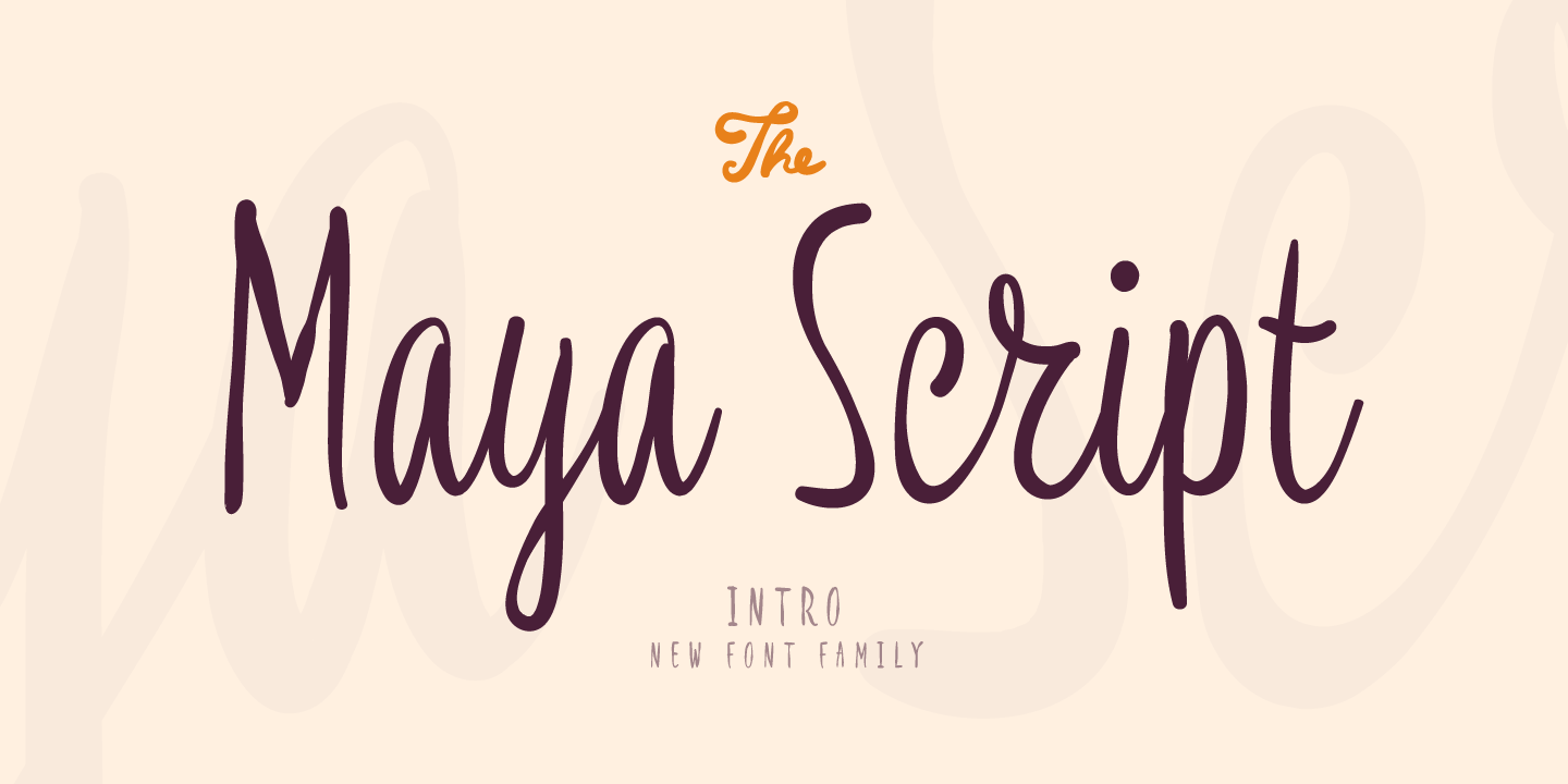 Пример шрифта Maya Script #1